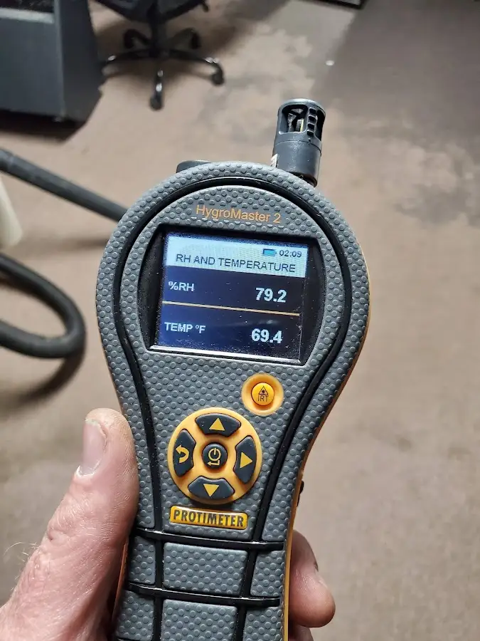 Moisture meter humidity assessment for Fire & Smoke Damage Restoration in Bolton